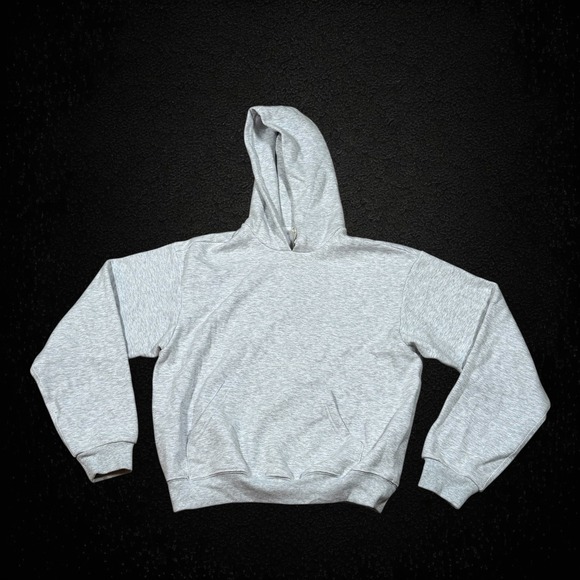 SKIMS Tops - SKIMS Cotton Fleece Classic Pullover Hoodie Light Heather Grey PL-PLO-8365W M